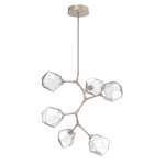 Gem Modern Vine Chandelier - Beige Silver / Clear