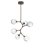 Gem Modern Vine Chandelier - Flat Bronze / Clear