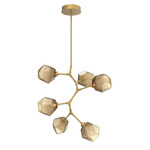 Gem Modern Vine Chandelier - Gilded Brass / Bronze