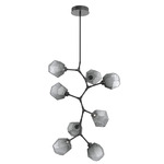 Gem Modern Vine Chandelier - Matte Black / Smoke