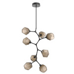 Gem Vine Branch Chandelier - Matte Black / Bronze