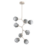 Gem Modern Vine Chandelier - Beige Silver / Smoke