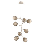 Gem Modern Vine Chandelier - Beige Silver / Bronze