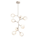 Gem Modern Vine Chandelier - Beige Silver / Amber