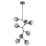 Gem Vine Branch Chandelier - Flat Bronze / Smoke