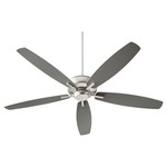 Breeze 60 Inch Ceiling Fan - Satin Nickel / Silver-Walnut