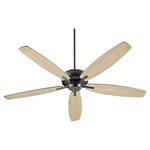 Breeze 60 Inch Ceiling Fan - Textured Black / Black-Weathered Oak