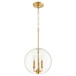 Munich Pendant - Aged Brass / Clear