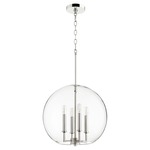 Munich Pendant - Polished Nickel / Clear