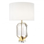 Emerald Table Lamp - Gold / White
