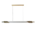 Org Horizontal Pendant - Brushed Brass / Opal