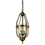 Hannover Urn Chandelier - Antique Brass / Clear Seeded