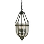 Hannover Urn Chandelier - Mahogany Bronze / Clear Seeded