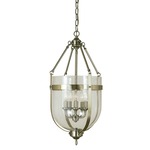 Hannover Urn Chandelier - Brushed Nickel / Clear Seeded