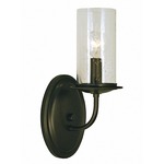 Compass Classic Wall Sconce - Mahogany Bronze / Clear Seeded