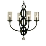 Compass Rings Chandelier - Mahogany Bronze / Clear Seeded