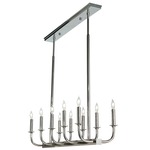 Moderne Linear Chandelier - Polished Silver