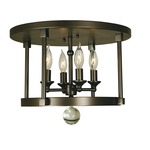 Compass Ceiling Light Fixture  - Mahogany Bronze / Clear