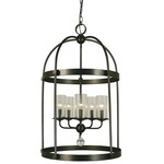 Compass Birdcage Chandelier - Mahogany Bronze