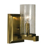 Compass Wall Sconce - Brushed Bronze / Clear Seeded