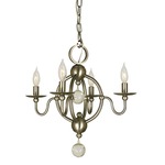 Quatrefoil Chandelier - Brushed Nickel / Clear