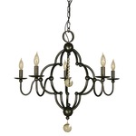 Quatrefoil Chandelier - Mahogany Bronze / Clear