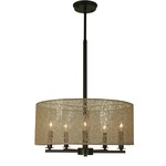 Chloe Chandelier - Mahogany Bronze / Champagne Mesh