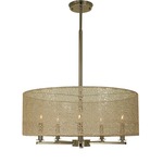 Chloe Chandelier - Polished Nickel / Champagne Mesh