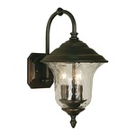 Hartford Outdoor Wall Sconce - Siena Bronze / Clear Mottled