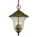 Hartford Outdoor Pendant - Raw Copper / Clear Mottled