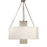 Angelique Chandelier - Polished Silver / White