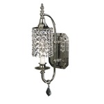 Princessa Grace Wall Sconce - Polished Silver / Crystal