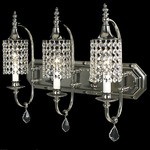 Princessa Grace Bathroom Vanity Light - Polished Silver / Crystal