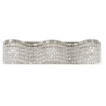 Princessa Curvy Bathroom Vanity Light  - Polished Silver / Crystal