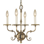 Jamestown Revisited Chandelier - Antique Brass