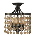 Naomi Semi Flush Ceiling Light - Mahogany Bronze