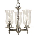 Sheraton Glass Chandelier - Polished Silver