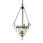 Carcassonne Chandelier - Mahogany Bronze / Clear Mottled