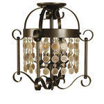 Naomi Regal Semi Flush Ceiling Light - Mahogany Bronze