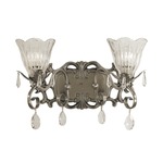 Liebestraum Cut Crystal Wall Sconce - Brushed Nickel / Crystal