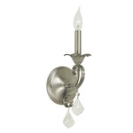 Liebestraum Crystal Drop Wall Sconce - Brushed Nickel / Crystal