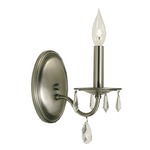 Liebestraum Crystal Drop Wall Sconce - Brushed Nickel / Crystal