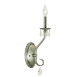 Liebestraum Crystal Drop Wall Sconce - Brushed Nickel / Crystal