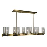 Lexi Linear Chandelier - Antique Brass / Clear Seeded