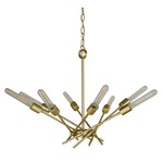 Quasar Chandelier - Satin Brass