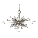 Supernova Oval Chandelier - Polished Nickel / Clear