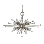 Supernova Oval Chandelier - Polished Nickel / Clear