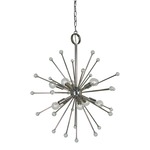 Supernova Chandelier - Polished Nickel / Clear