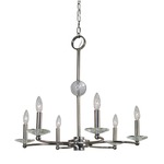 Pirouette Chandelier - Polished Nickel / Clear