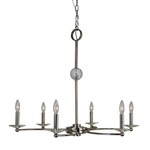 Pirouette Chandelier - Polished Nickel / Clear